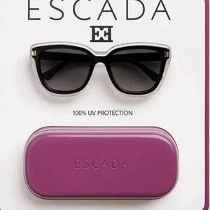Escada Black Sunglasses with Pink Case